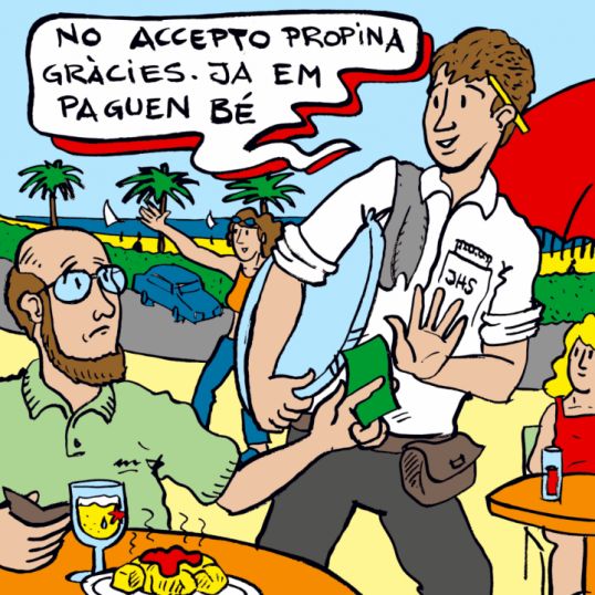 No accepto propina, gràcies